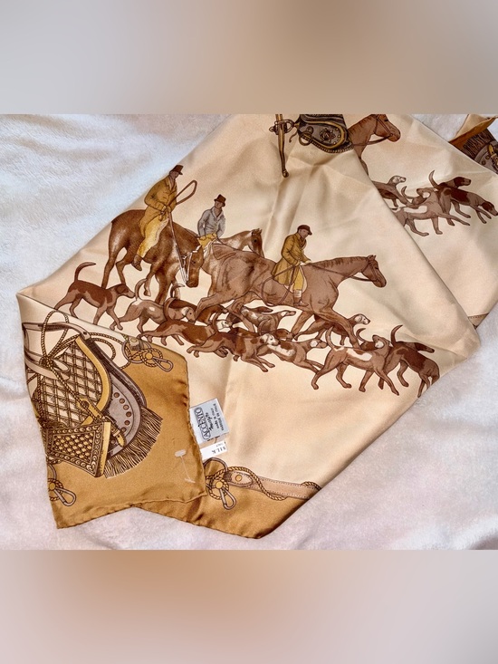 Accento Accessories - Vintage Accento Italian Equestrian Silk Scarf